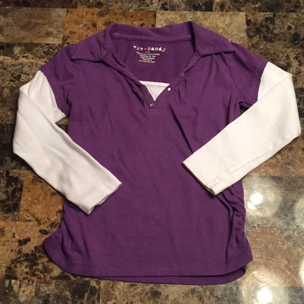 Size 4 long sleeve purple shirt!